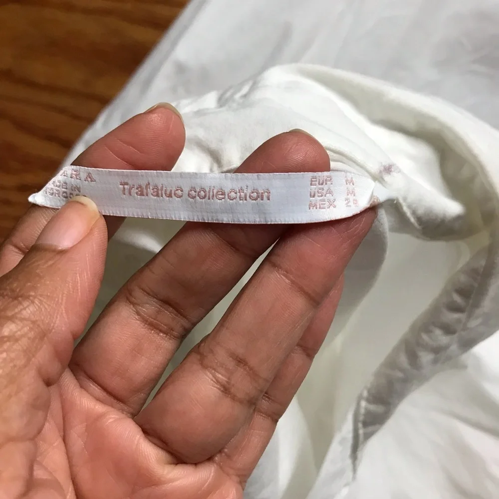 Zara White Short-sleeve Dress - Picture 6 of 6